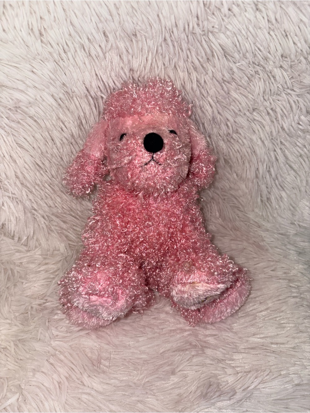 Ganz Webkinz Pink Poodle Plush Curly Fur Dog Magic W Paw Patch HM108 (No Code)